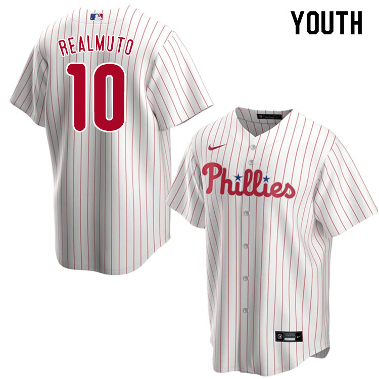 Nike Youth #10 J.T. Realmuto Philadelphia Phillies Baseball Jerseys Sale-White